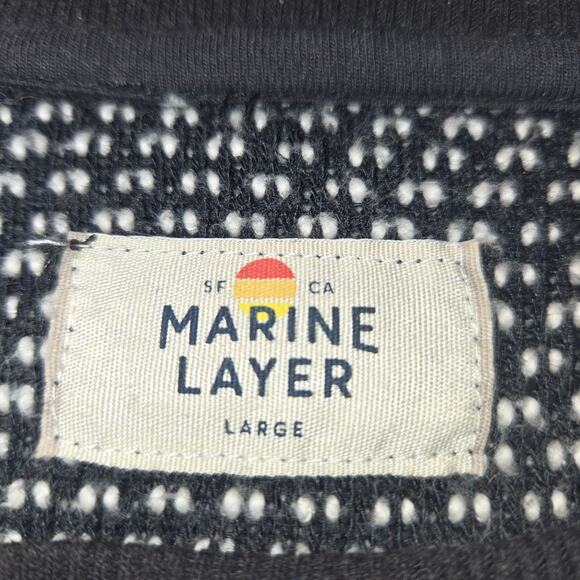 Marine Layer Monochrome Crew Neck Sweater - Picture 2 of 11